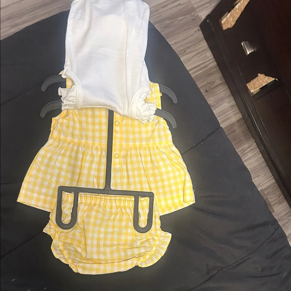Carter's Yellow Gingham Diaper Cover Set